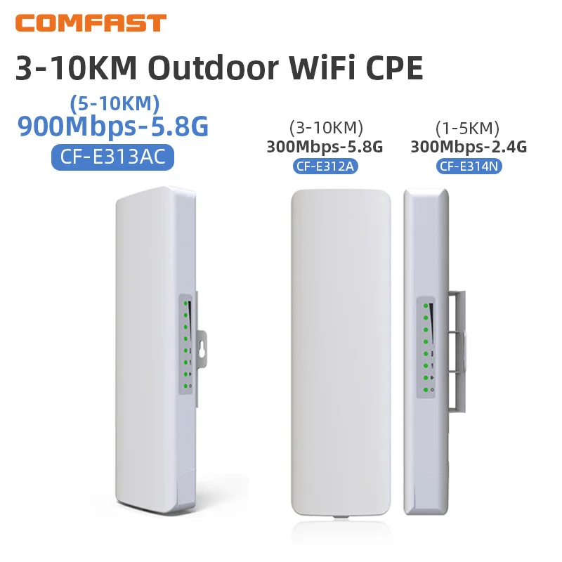 Wifi Exterior da Longa Distância Cpe 300-900mbps 2.4 5ghz sem Fio ap Ponte Ponto de Acesso Wi-fi Antena Repetidor Nanostation Amplifer Rou