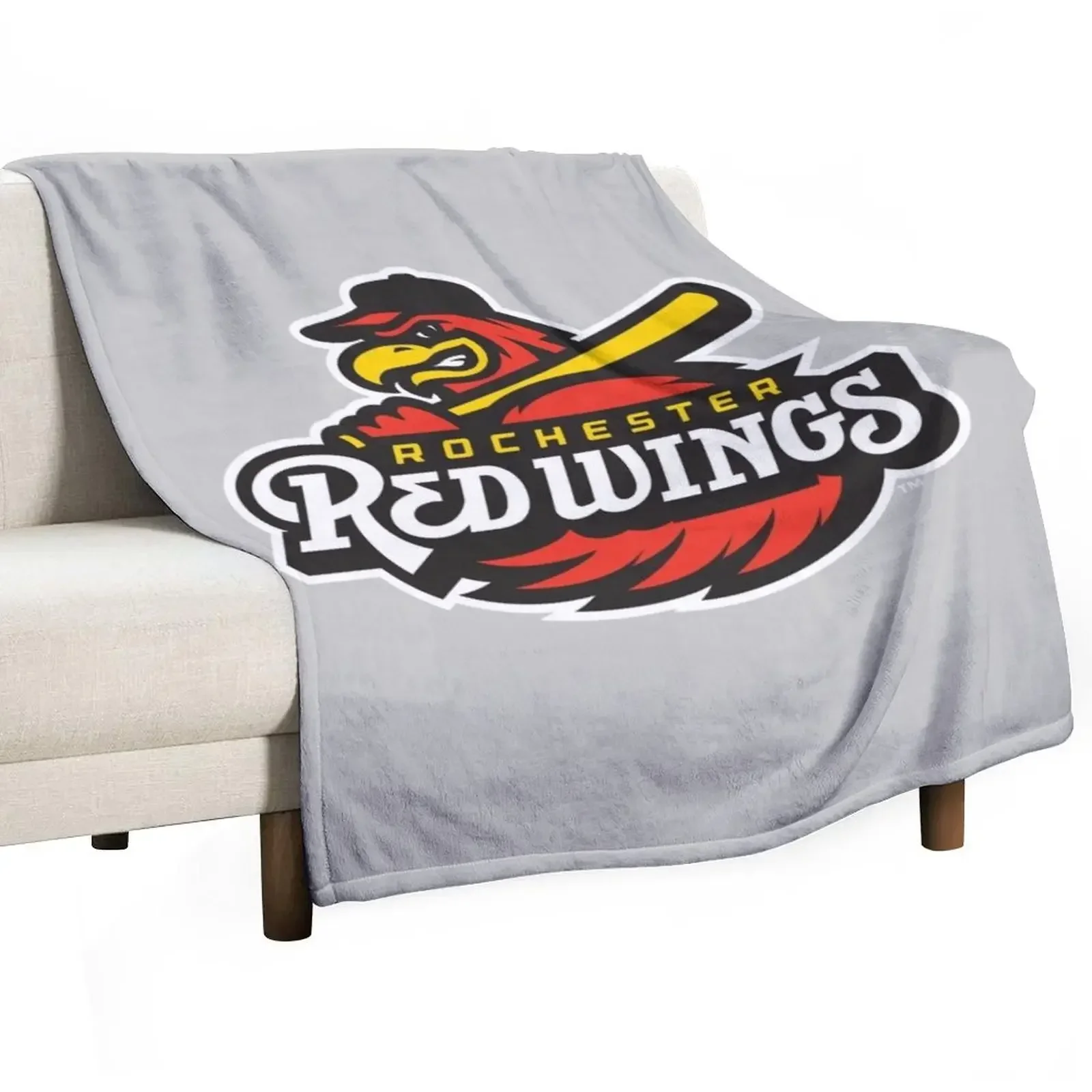 

Rochester of Red Wings logo Throw Blanket for sofa Retros Blankets