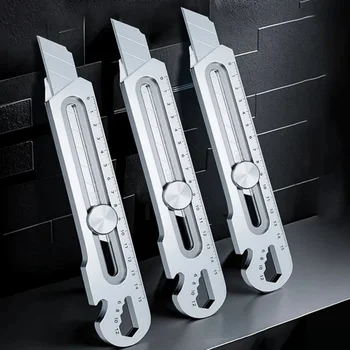 Taglierino Retrattile Professionale con Lama in Acciaio per Carta e Cartone - Utensile Manuale Multifunzione per Ufficio