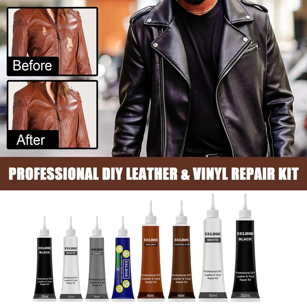 20/40/50ml Car Leather Repair Gel Cream Repair Filler Sofa Auto Seat Leather Complementary Refurbishing Car Polishing Kit leather repair kit
