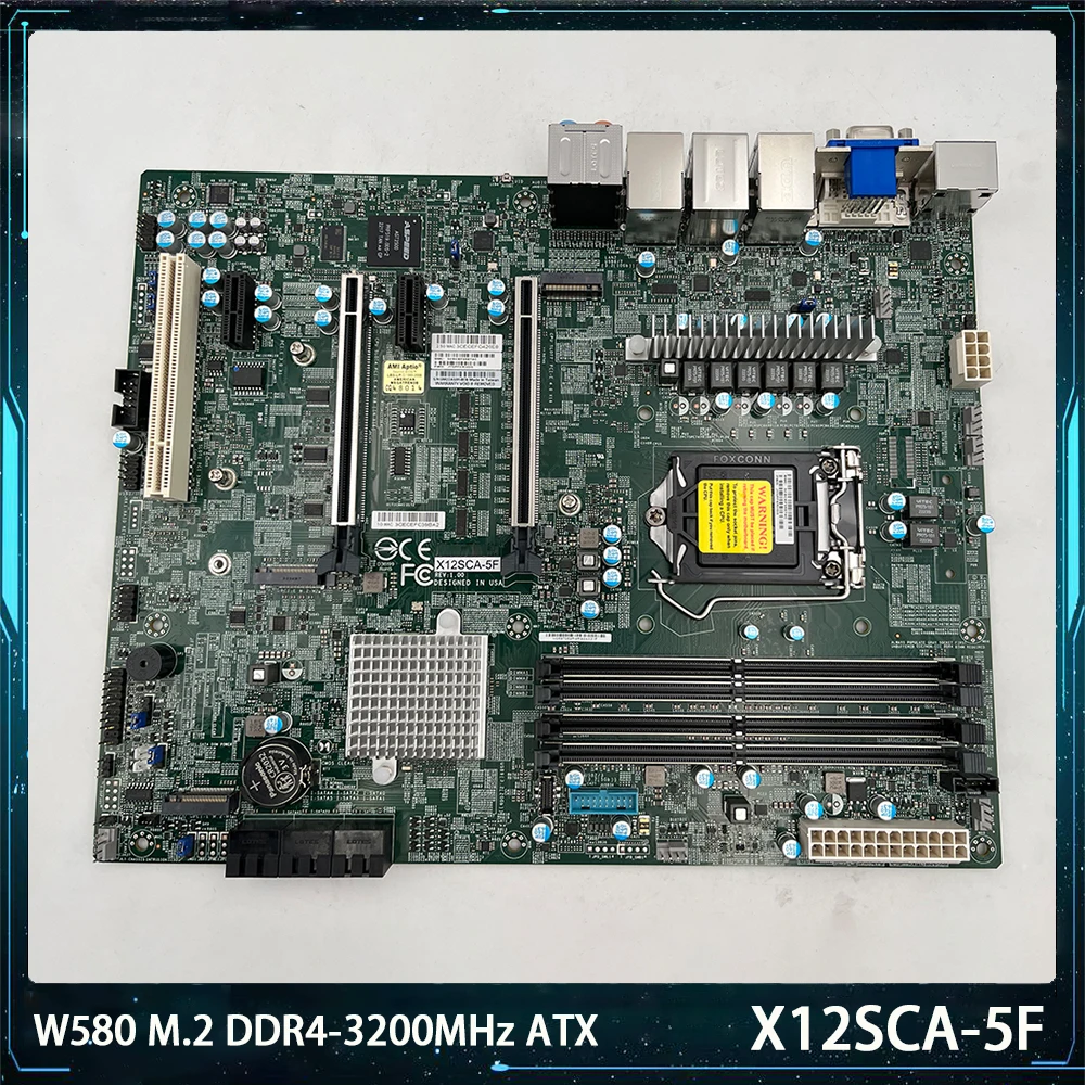 

X12SCA-5F For Supermicro Workstation Motherboard Support 10th i9 W580 M.2(2280/22110) DDR4-3200MHz ATX Works Perfectly Fast Ship