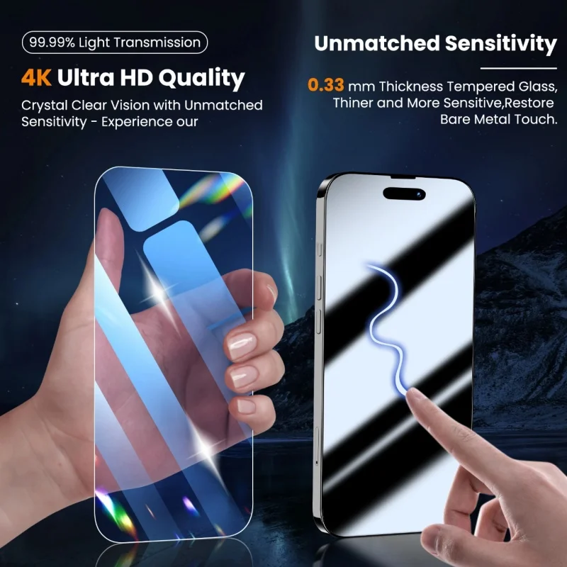 Premium Full-Cover Tempered Glass Screen Protector with Camera Lens Film