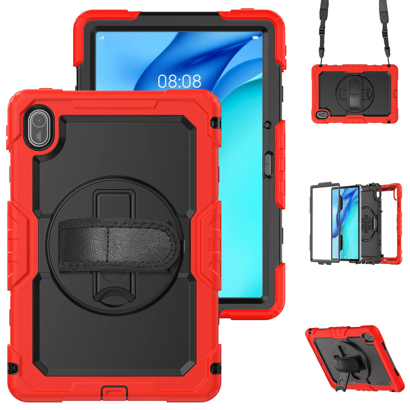 Versatile 11-Inch Tablet Case with Adjustable Stand and Shoulder Strap