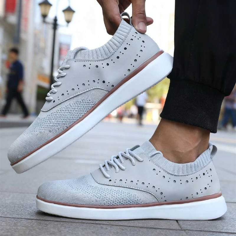 Lightweight Sneakers for Man Comfortable Non-Slip Business Casual Shoe Trendy Retro Versatile Tennis Footwear Designer Shoes Men