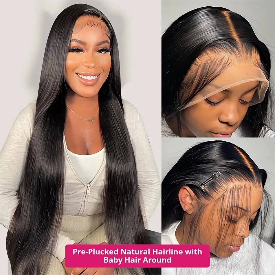 13&times;4 Lace Front Wig Straight Human Hair Wigs PrePlucked Transparent 13x6 Lace Frontal Wigs 4X4 Closure Women lace front wig human hair wigs 360 lace wig