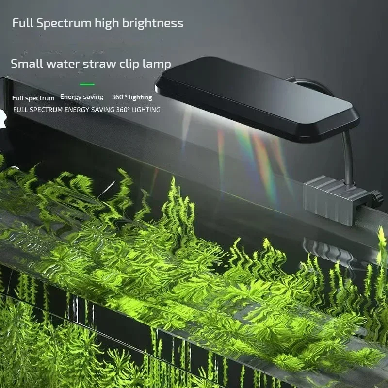 

Full Spectrum High Brightness Fish Tank Black Aquatic Weed Clamp Lighting Energy-Saving Universal Adjustment