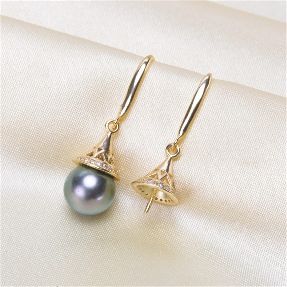 

925 Silver Pearl Beads Stud Earrings Setting Base Diy Jewelry Making Findings&Components