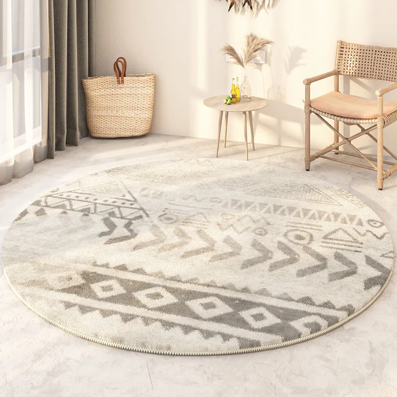 thumbnail image 1 of Alfombras redondas geométricas artísticas para sala de estar, dormitorio, alfombras para sala de estar, sofá, mesita de noche, alfombras de juego para niños, alfombra suave y esponjosa para silla, 1 of 5