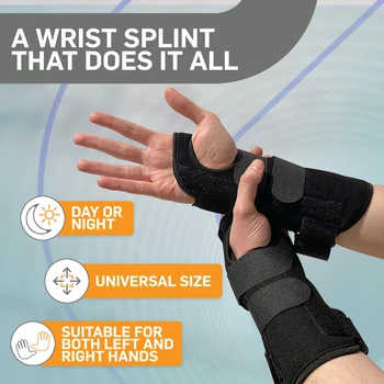 Supportive and Adjustable Black Wrist Brace for Maximum Pain Relief - Comfortable Brace for Carpal Tunnel, Tendonitis, and Arthr 5