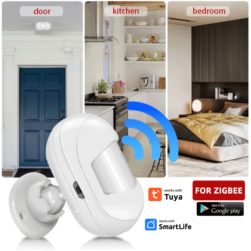 Tuya Zigbee Human Sensor 3.0 Smart Infrared Detectors Motion Sensor Alarm Compatible Voice Control Alexa Work With ZigBeeGateway