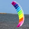 Outdoor Fun High Quality 1.4m Dual Line Parafoil Kite With Handle String Rainbow Sports Beach Good Flying Kids Adult Sport Toys 1