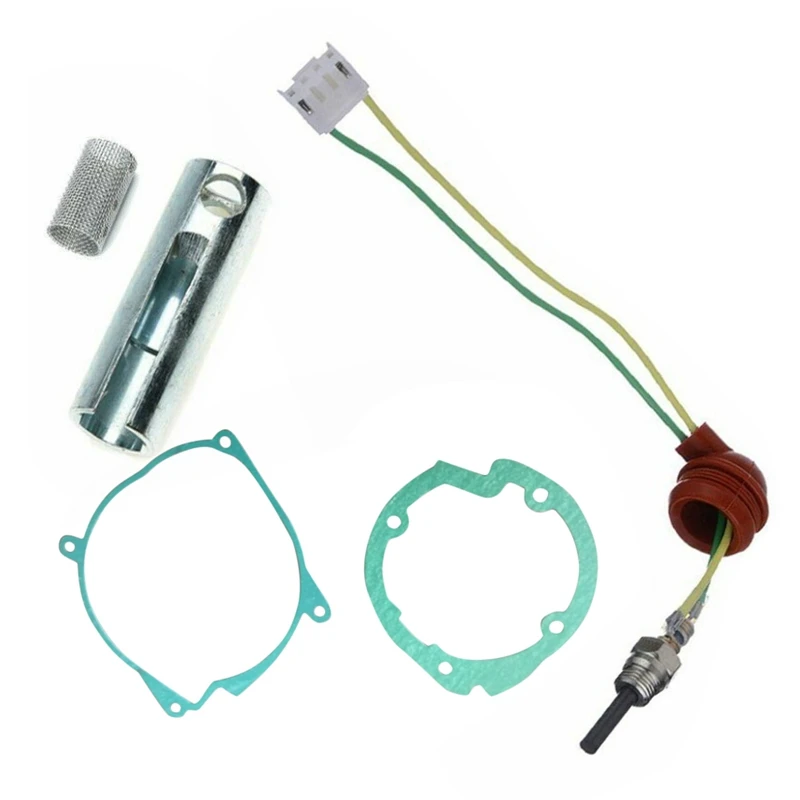 1Set 5Pcs Car Air-Crude Oil Gaskets Strainers+12V Ceramic Glow Plug for Air-Crude Oil Heater Similar Webasto