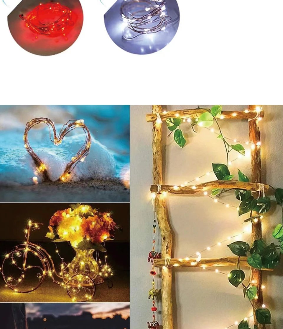USB Led Copper Wire Fairy Lights 8 modes Waterproof Garland Christmas Wedding Party Garden Holiday Home Decoration String Lights