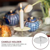 20pcs Metal Holders Rack Candlestick Tray Fixator Fixing Holder Party Stand Base Desktop Decorative 4