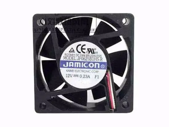 

Jamicon JF0625B1HS-R DC 12V 0.23A 60x60x25 мм 2-проводной Вентилятор охлаждения сервера