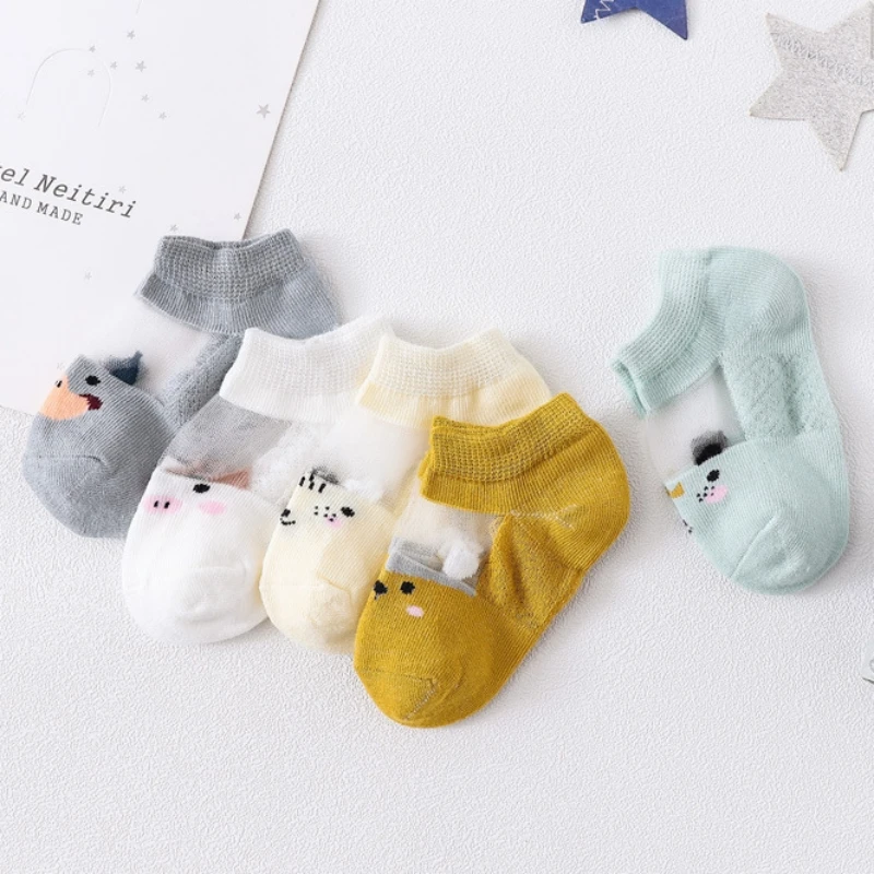 5Pairs 0-8Years Infant Baby Socks Children Socks for Girls Cotton Mesh ...