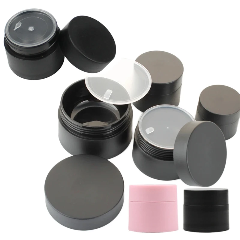 Cosmetic Pot Jars 10/20/50pcs Face Cream Jars Cosmetic Plastic Box Empty Tight Waist Container Portable 5g/10g/15g/20g/30g/50g Refillable Bottle