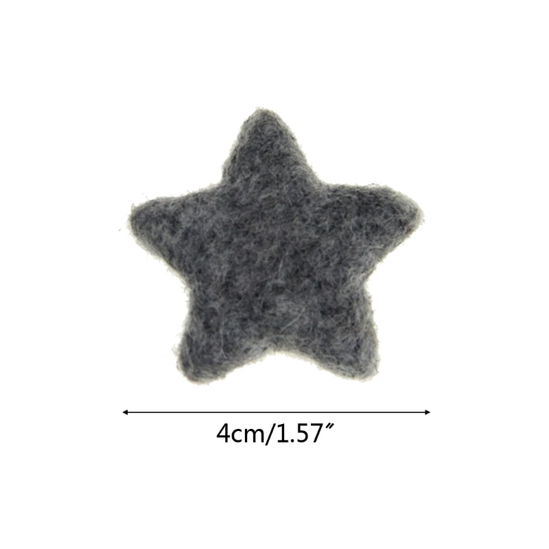 Infants Photo Shooting Wool Felt Star Decorations Mini Wool Felt Stars  Beads