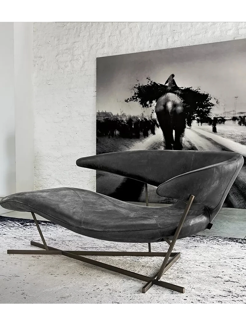 

Leisure Recliner Wing Shape Sofa Light Luxury Shaped Longue