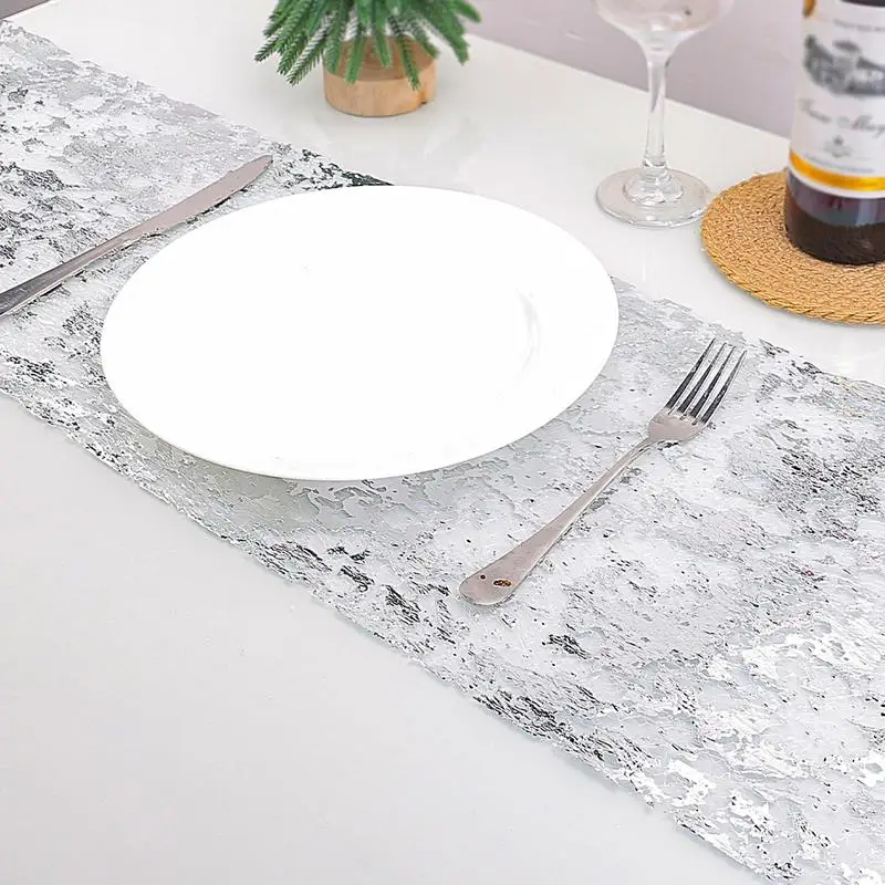 Glitter Gold Table Runner Thin Mesh Sparkle Table Runner Roll Birthday Party Christmas Wedding Valentine's Day Decorations