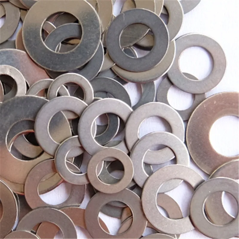 Outdoor Knife Main Shaft 420C Plus Hard Stainless Steel Flat Gasket Folding Knife Gasket Accessories 50pcs/lot, folding knife accessories