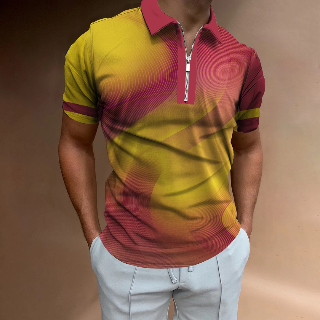 

Рубашка-поло мужская с отложным воротником, роскошная дышащая спортивная рубашка-поло в деловом стиле, с коротким рукавом, повседневная одежда для бега, лето 2023