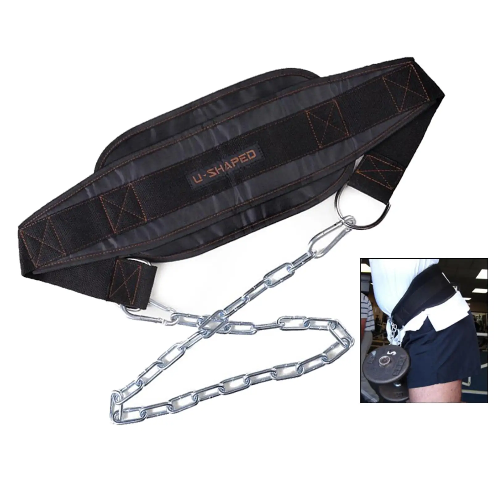 Dipping Pull Up Weight Belt With Chain Fitness Back Support Dips Ups Belt Band