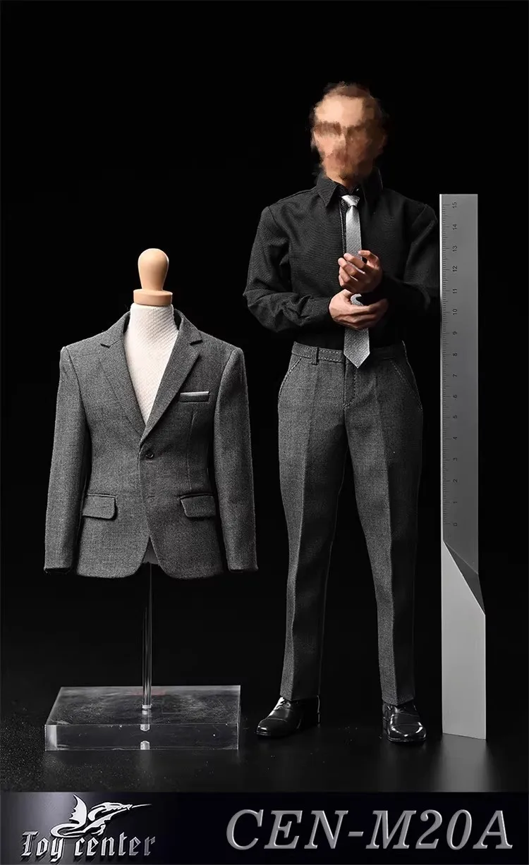 

In Stock 1/6 Toy center CEN-M20 Male spy Grey suit Action Figure Clothing