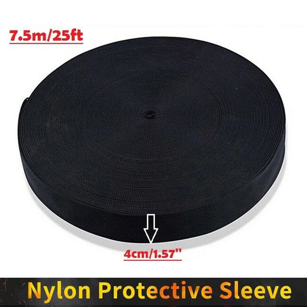

25FT Nylon Protective Sleeve Sheath Cable Cover Welding Tig Torch Hydraulic Hose Wear-resistant Flame-retardant Hose Sheath