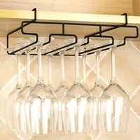 Kitchen Decorative Cabinet Goblet Bar Storage Shelf Hanging Rack Stemware Holder Wine Glass Rack Cup Hanger 1