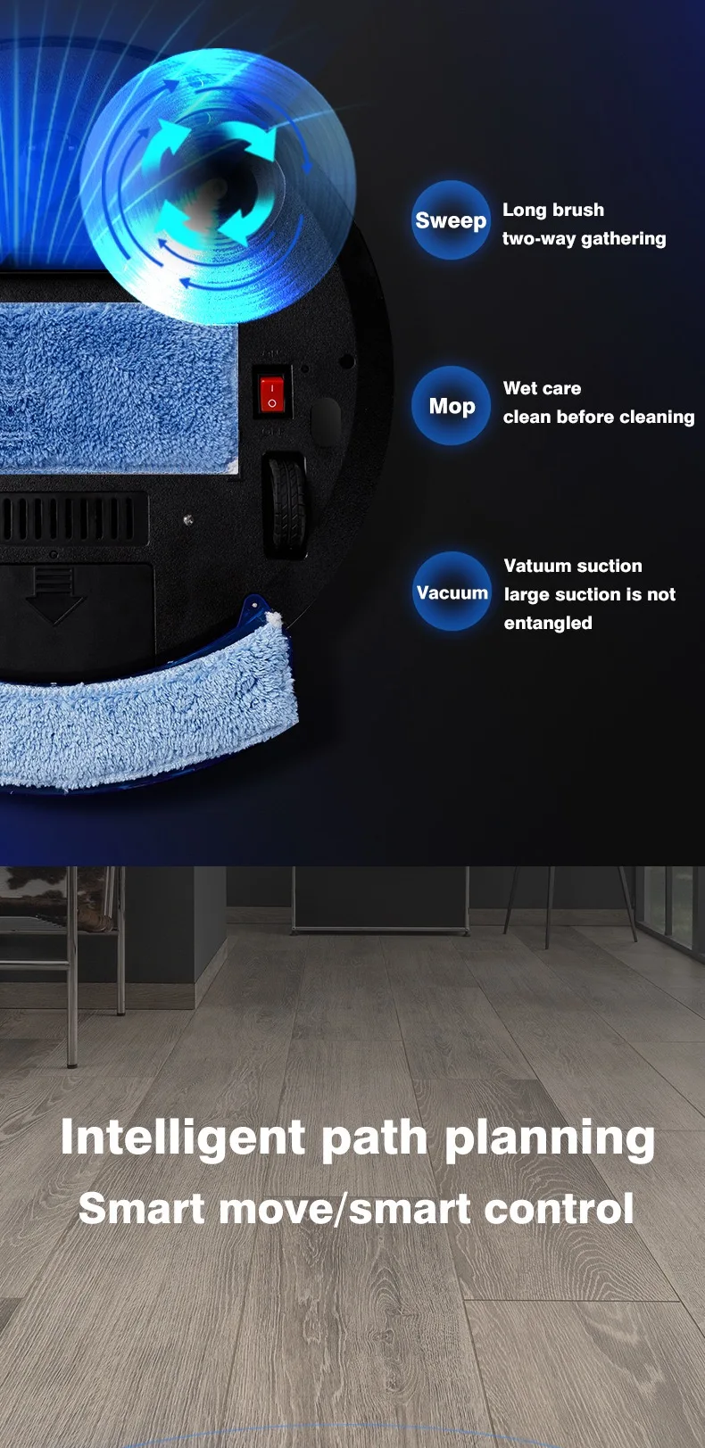 Sweeper, varrer e aspirar, Aspirador sem fio, 3 em 1