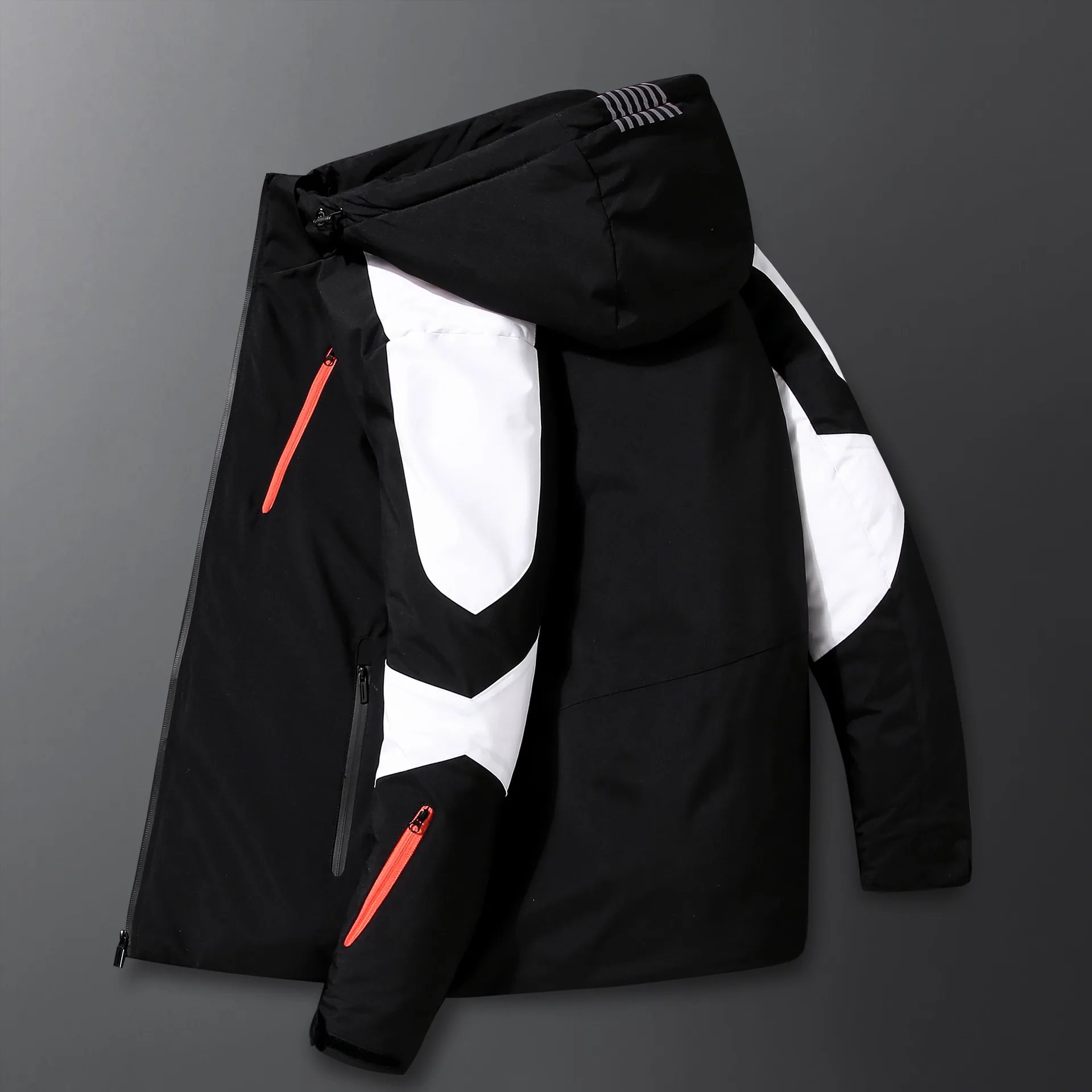 Winter Patchwork Puffer Jacket Men's Thicken Warm Down Jackets 2022 Outdoor Mens Windproof White Duck Down Parka Coat Outfits