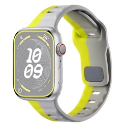 Premium Silicone Strap - High-Quality Wristband for 38mm-40mm-41mm (Green gray)