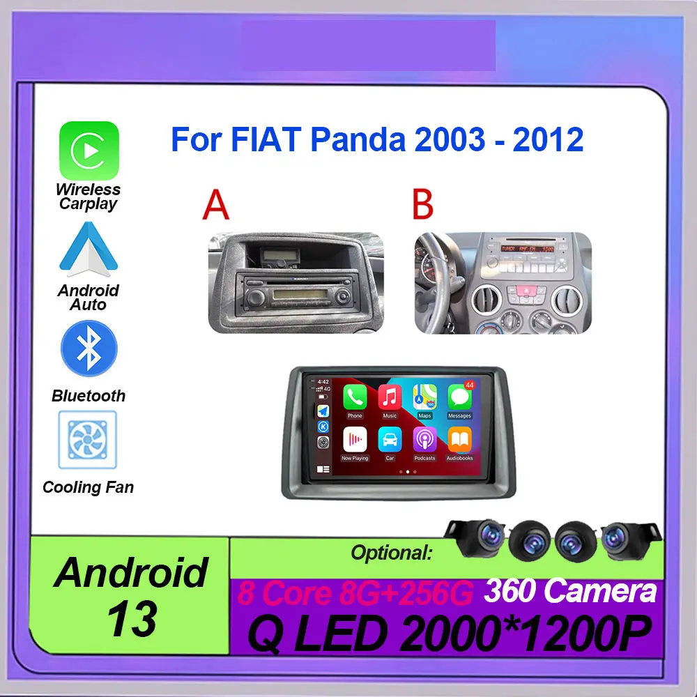 

Автомагнитола для FIAT Panda 2003-2012, 7 дюймов, Android 13