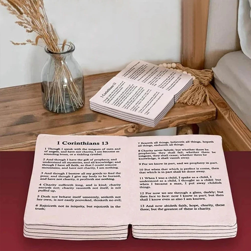 Bible Pillow Book Plush That Opens Holy Bible Pillow Plush for Kids Adults Christian Gifts 4