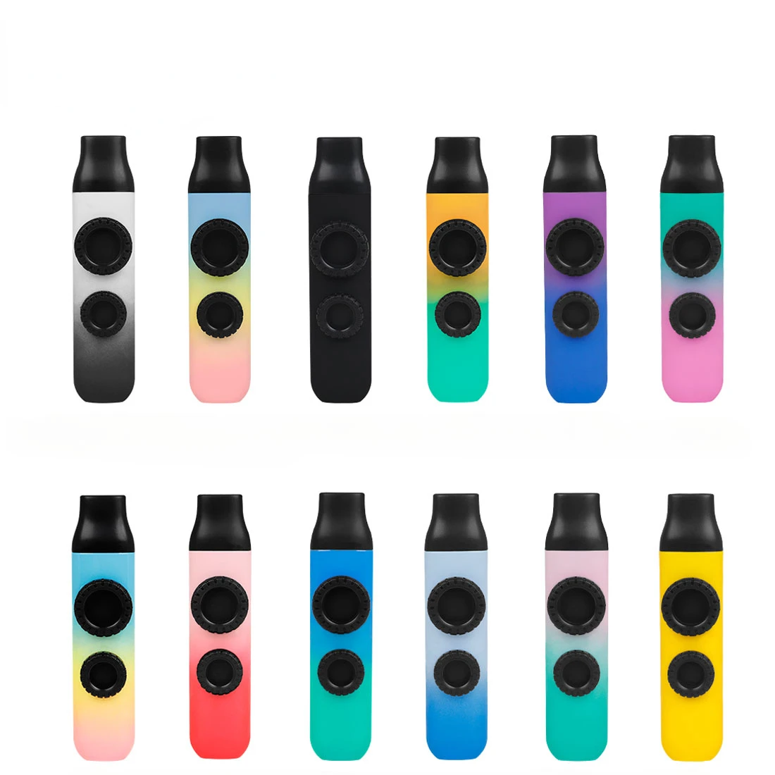 Kazoo Double Hole Design Portable Resin Kazoos Adjustable Tone Woodwinds Gradient Colors for Beginners Kid Children Gift metal kazoos wooden kazoos