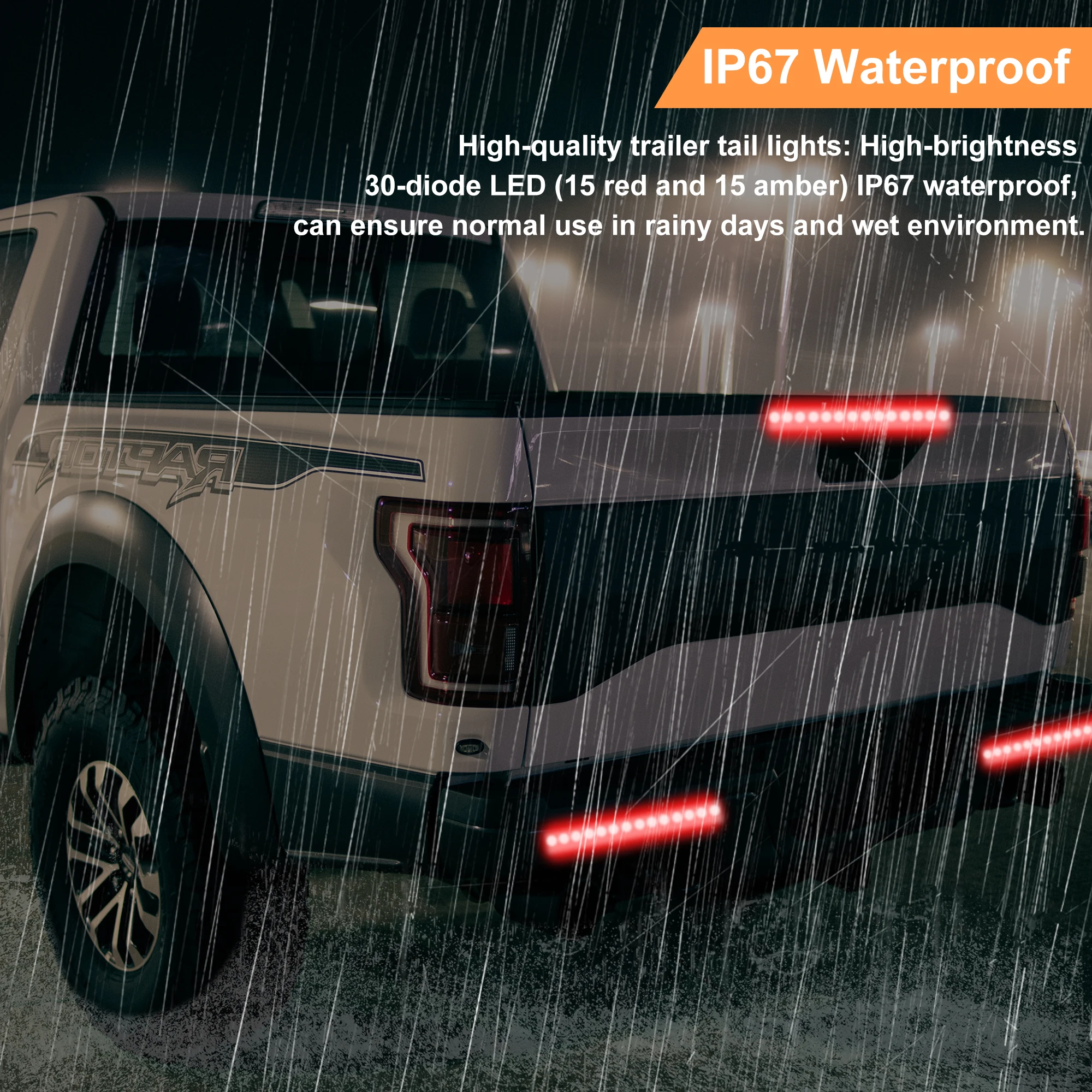 Striscia LED Per Freni Auto - Barra Luminosa Posteriore Impermeabile, 12V-24V, Con Multiple Modalità - Foto 6