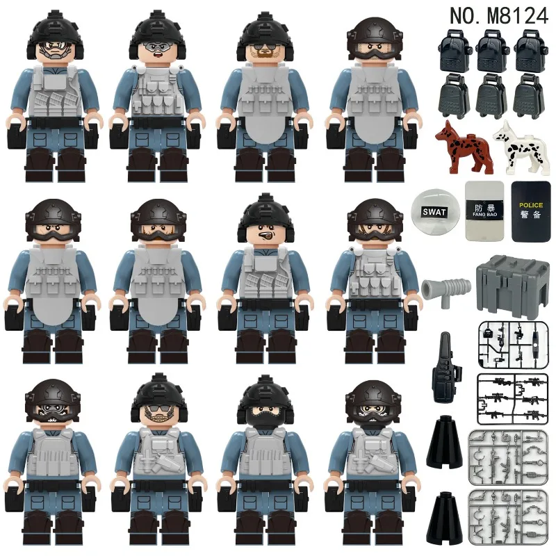 퀵 리스폰스 포스 M8124 어썰트 포스 메이가오 소형 입자 조립 블록 피규어 장난감 해외 도매