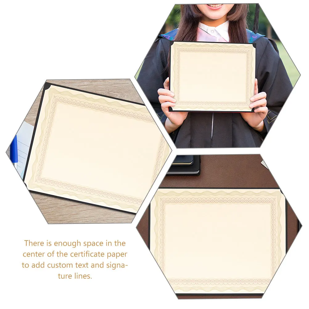 10Pcs A4 인증서 내부 용지 인쇄용 빈 졸업장 용지 맞춤형 수상 인증서 스포츠 수업 졸업