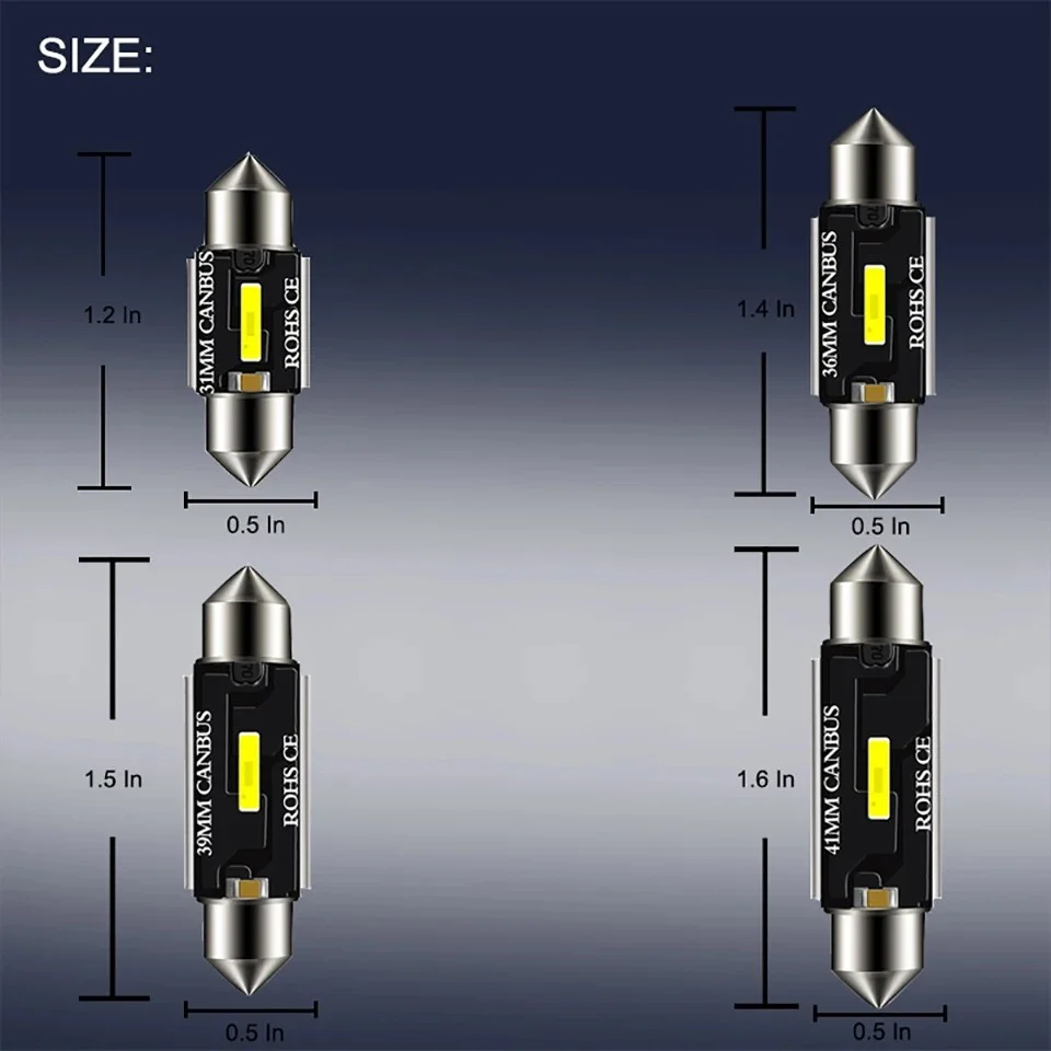 C5W C10W LED CSP 1860 Signal Lamp Canbus Bulb Festoon Light Auto Interior Reading Dome Light 2x led car lights