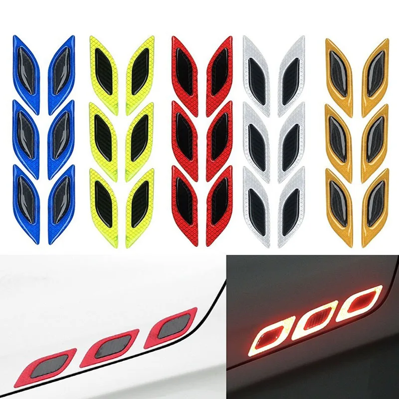 

Car Reflective Stickers Car Reflective Warning Stickers Bumper Door Body Night Warning Reflective Strips Body Warning Stickers