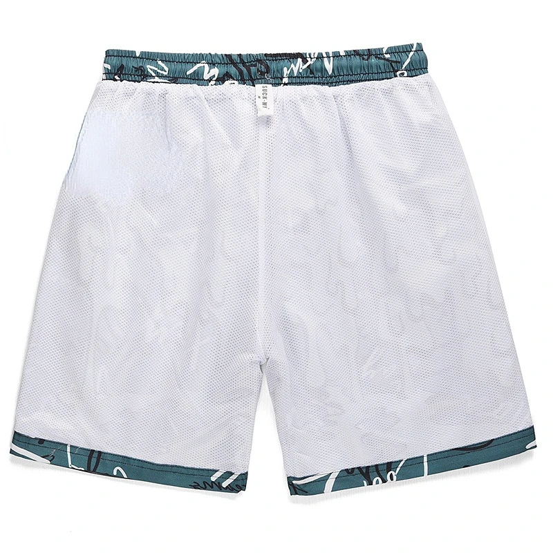 2022 Summer New Men short Men Fashion Beachwear Print Quick Dry Shorts Drawstring Sportwear Mens Shorts