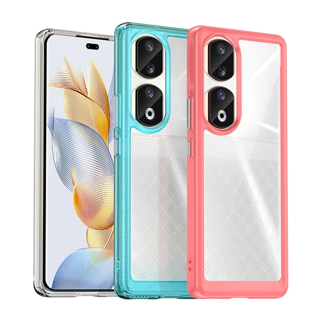 Funda para Huawei Honor 90 a prueba de golpes, carcasa trasera de cuero TPU  suave, 5G - AliExpress