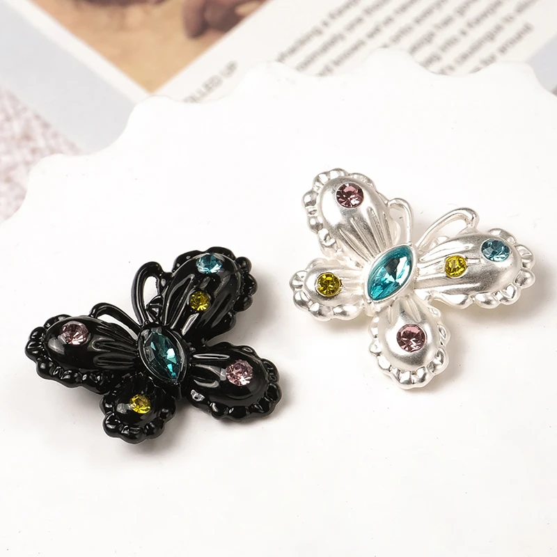 

Крутой Черный Сплав бриллиант подвеска бабочка шармы патч аксессуары для волос и серьги Сделай Сам ожерелье серьги кулон