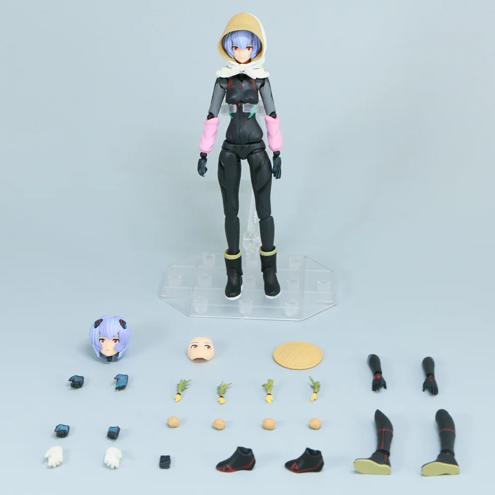 16Cm Neon Genesis Evangelion Evolution Ev-022 Action Figure Pvc Mobile Collection Anime Kaiyodo Eva Ayanami Rei Figurine Model