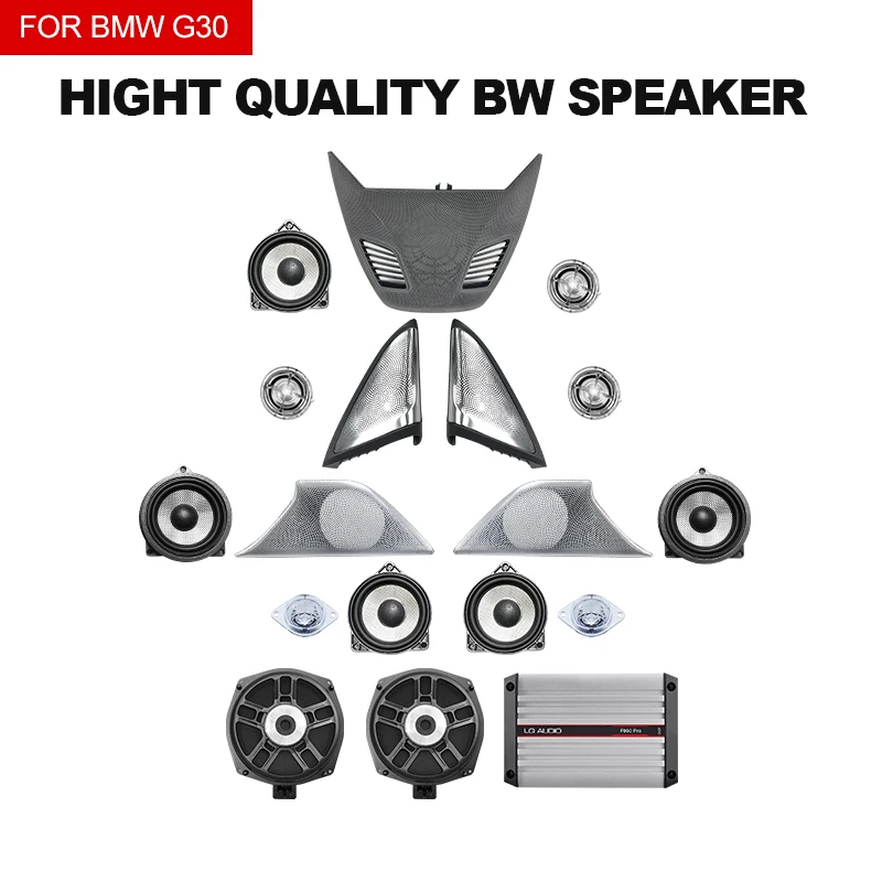 BMW G30 G31 5 시리즈용 글로우 LED 스피커 커버, 자동차 미드레인지 트위터, 하이파이 음악 스테레오 혼, 앰비언트 라이트, 장식 개조