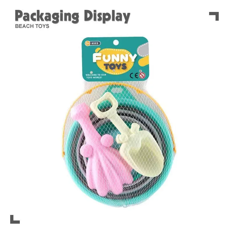 Children's Beach Fruit Shaped Folding Bucket Portable Handheld Beach Toy Bucket Shovel Rake Sand Digging Scene 3