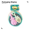 Children's Beach Fruit Shaped Folding Bucket Portable Handheld Beach Toy Bucket Shovel Rake Sand Digging Scene 3