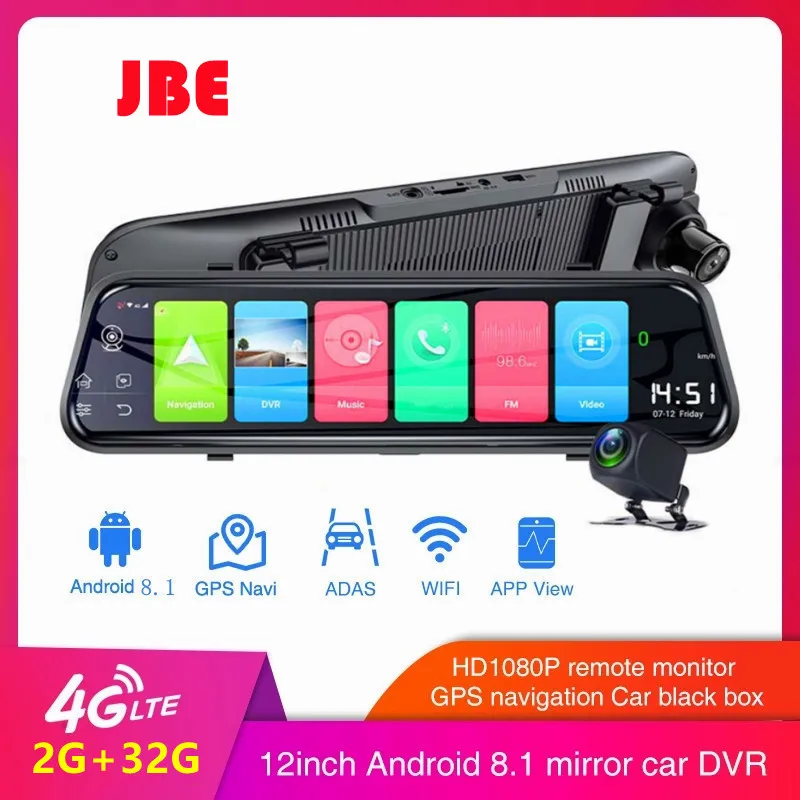 4G Dash Cam 10 Pollici Specchietto Retrovisore Per Auto Adas Android 8.1 Fhd Registratore Automatico Navigazione Gps Dash Camera Specchietto Retroviso