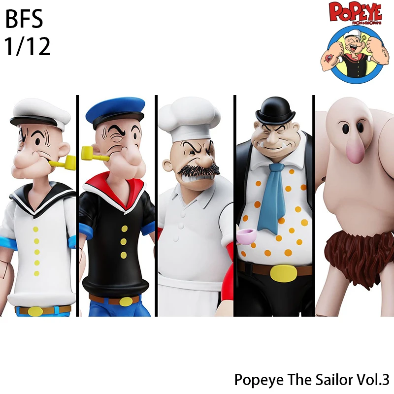 

Оригинальные Аниме фигурки BFS 1/12 Popeye The Сейлор вотри ПВХ 6-дюймовые коллекционные игрушки